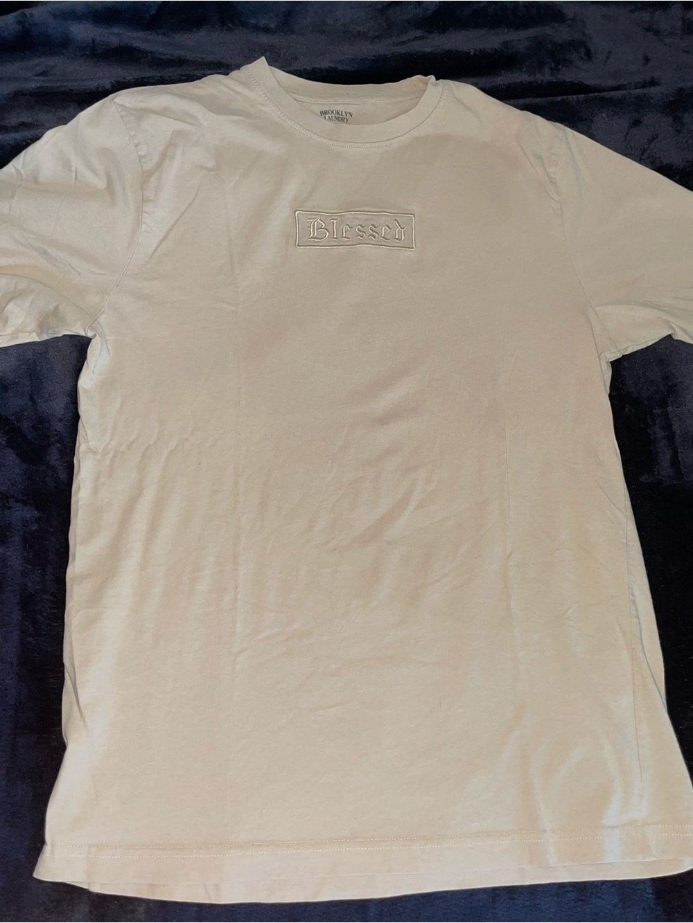 Blessed Embroidered Crewneck T-Shirt - White